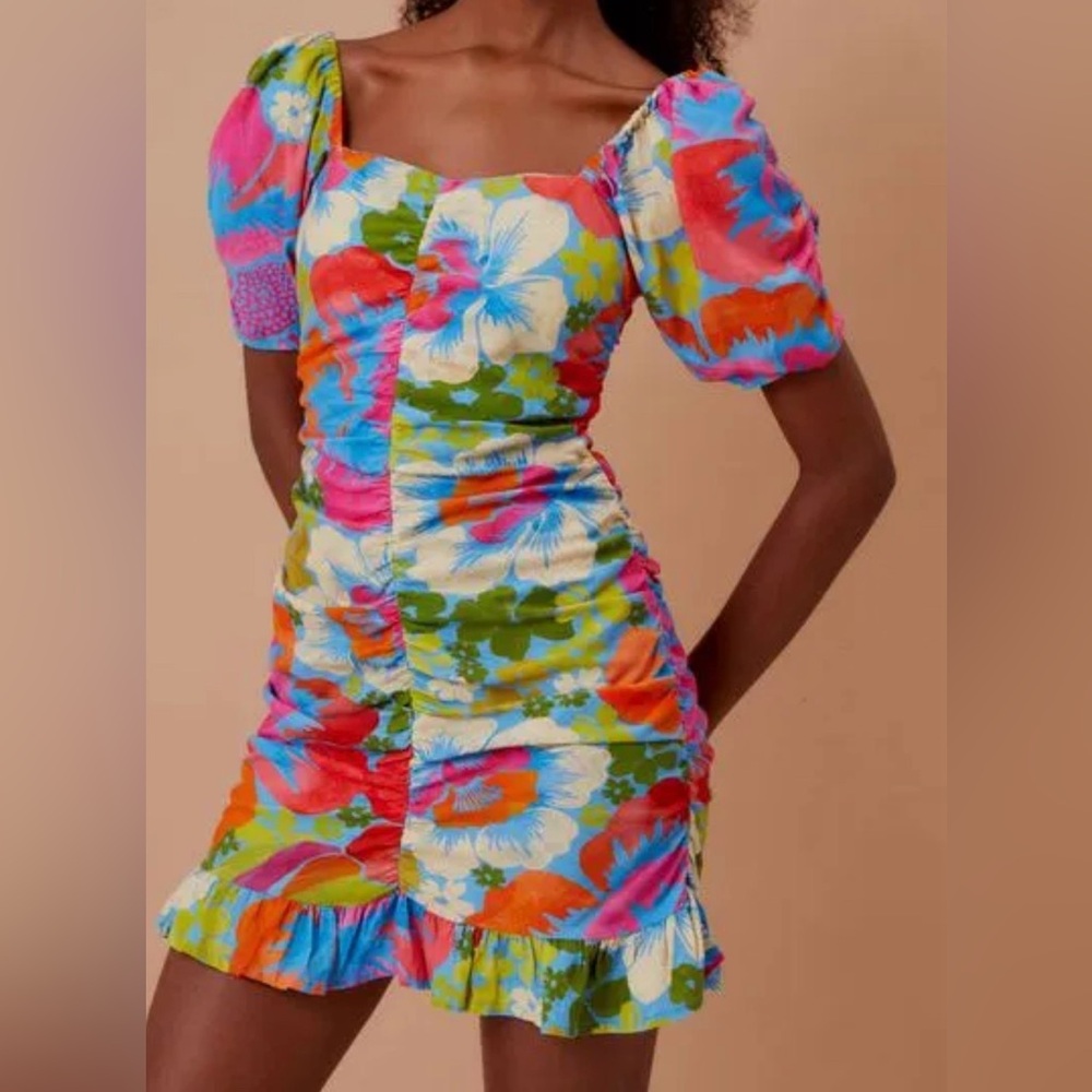 FARM Rio Colorful Floral Mini Dress